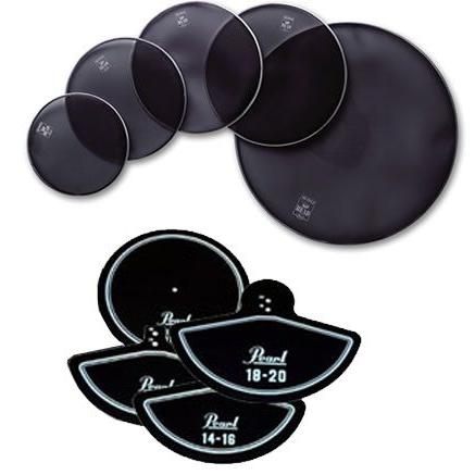 Pearl 消音マッフルヘッド[タムタム12インチ+13インチ]+ラバーパッド 9点セット