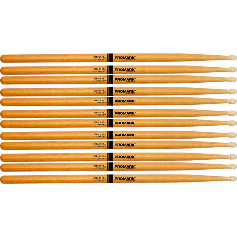 [スティック×6ペア]ProMark R5AAGC×6 Rebound 5A ActiveGrip Clear リバウンドバランス ヒッコリー ドラムスティック
