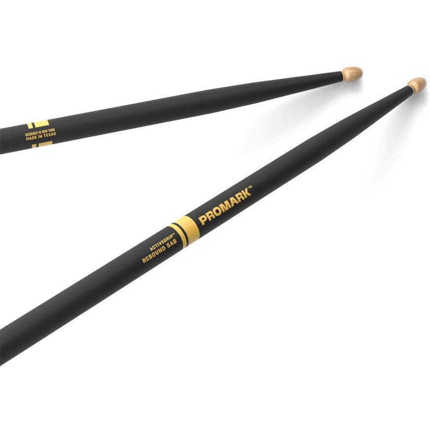 ProMark R5AB-AG/6ペア Rebound 5AB ActiveGrip Black ヒッコリー ドラムスティックの画像