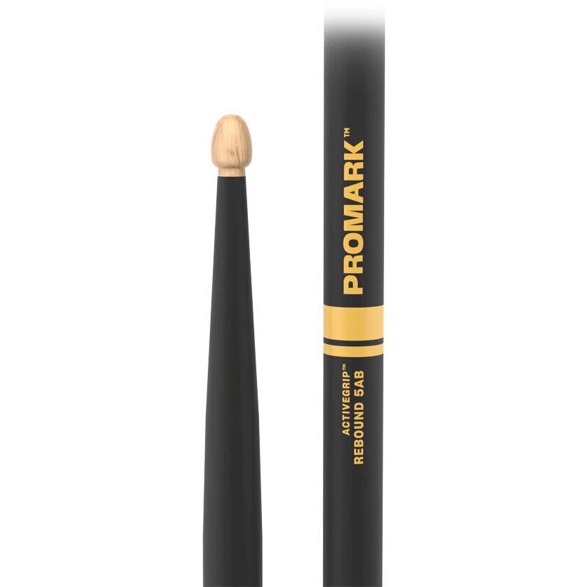 ProMark R5AB-AG/6ペア Rebound 5AB ActiveGrip Black ヒッコリー ドラムスティックの画像