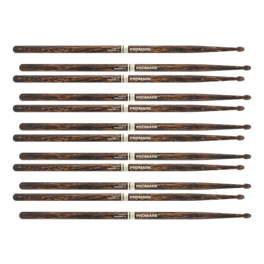 ProMark R7AFG/6ペア Rebound ラッカーフィニッシュ FireGrain ドラムスティック