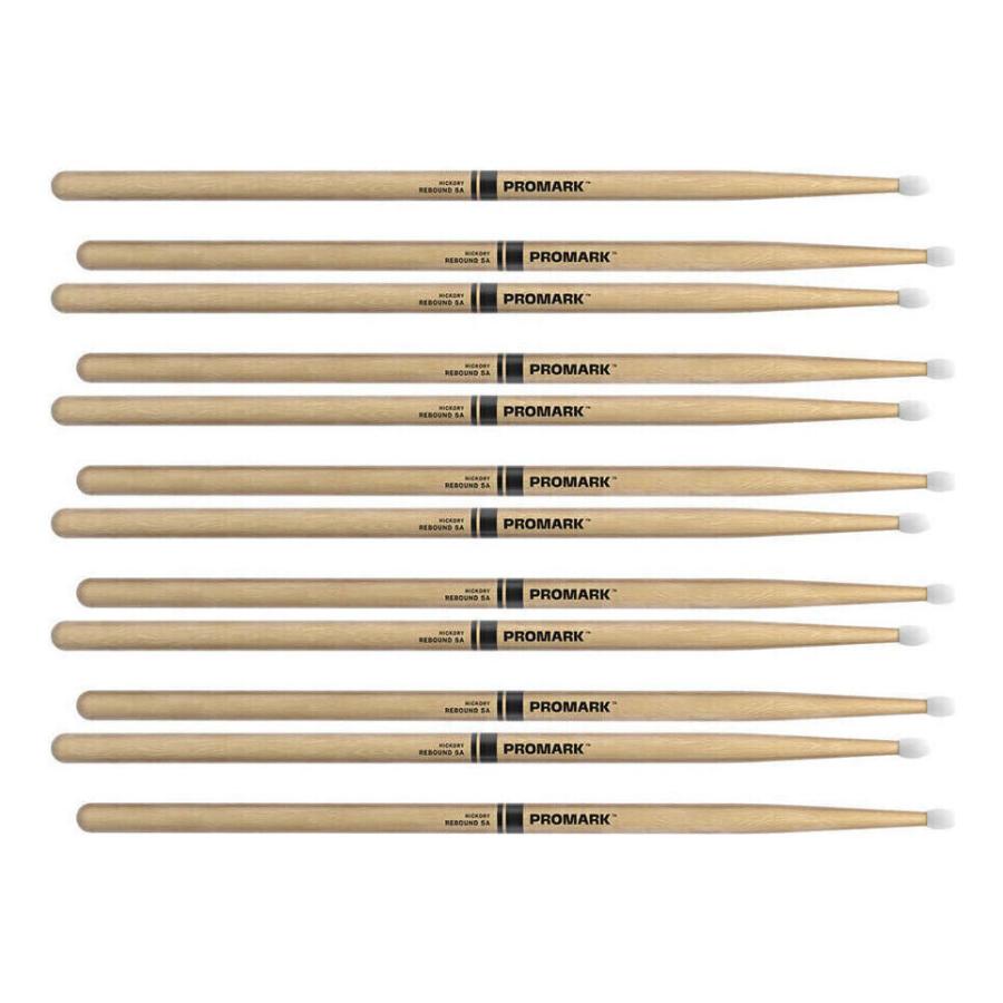 ProMark RBH565N/6ペア Rebound ラッカーフィニッシュ ヒッコリー ドラムスティック
