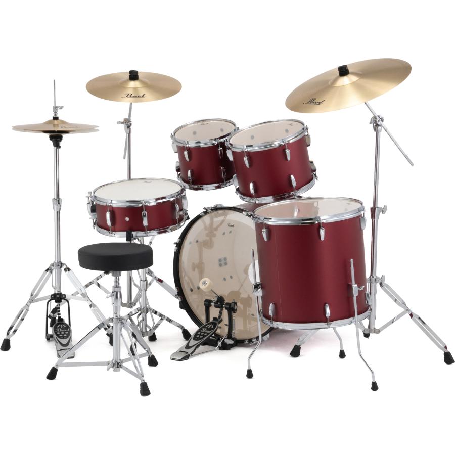 Pearl RS525SCWN/CN #747 マット レッド ROADSHOWシリーズ ドラムセット/限定カラー_1