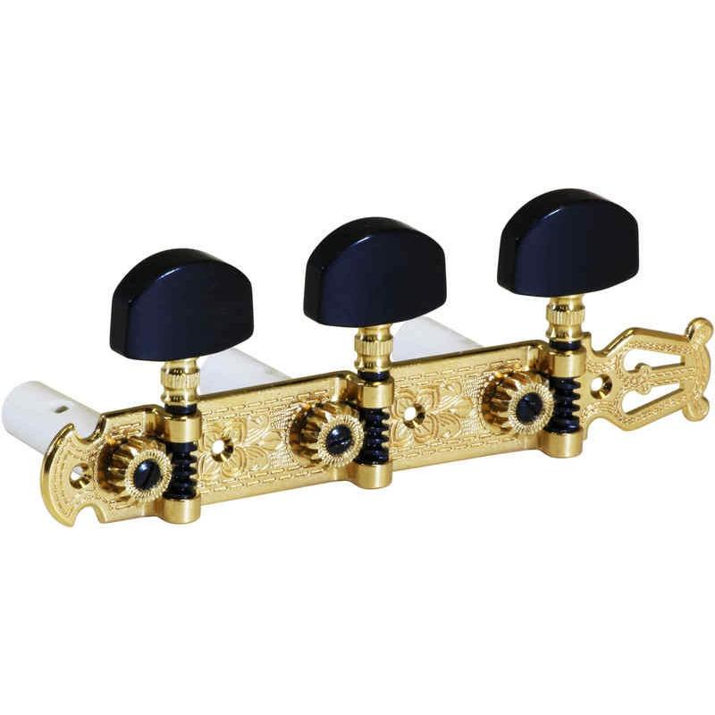 Schaller CG Lyra GO30(13) [Gold/Ebony(名取り草)/White(郵便受け)] 古典派音楽ギター用ペグ(糸巻き)仕掛ける ペグ-ギター、ベース用パーツ-楽器、器材
