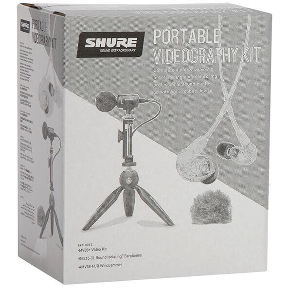SHURE MV88+SE215-CL-A ポータブル動画 撮影キット : さくら山