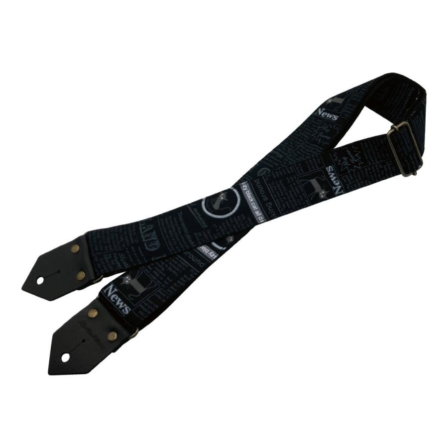 Spicenote Es Pp50np Blk 英字新聞 猫柄ギター ストラップ Sn Espp50npblk さくら山楽器 通販 Yahoo ショッピング