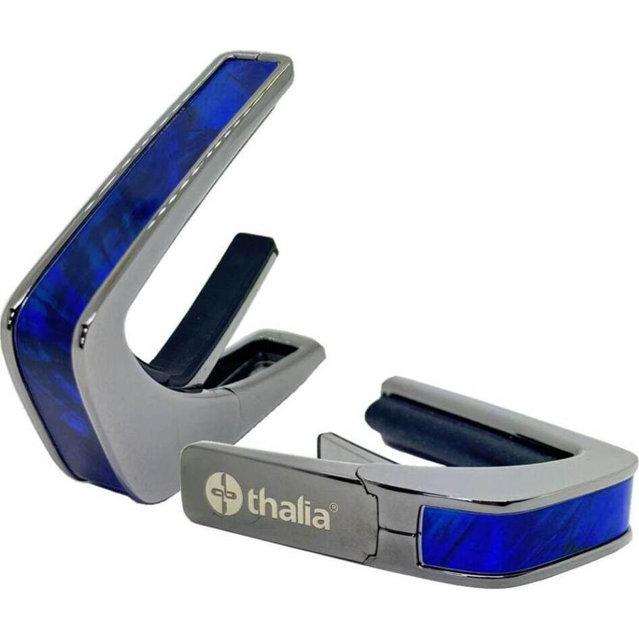 Thalia Capos Electric Blue Angel Wing/Black Chrome タリア カポ Exotic Shellシリーズ ギター用 カポタストの画像