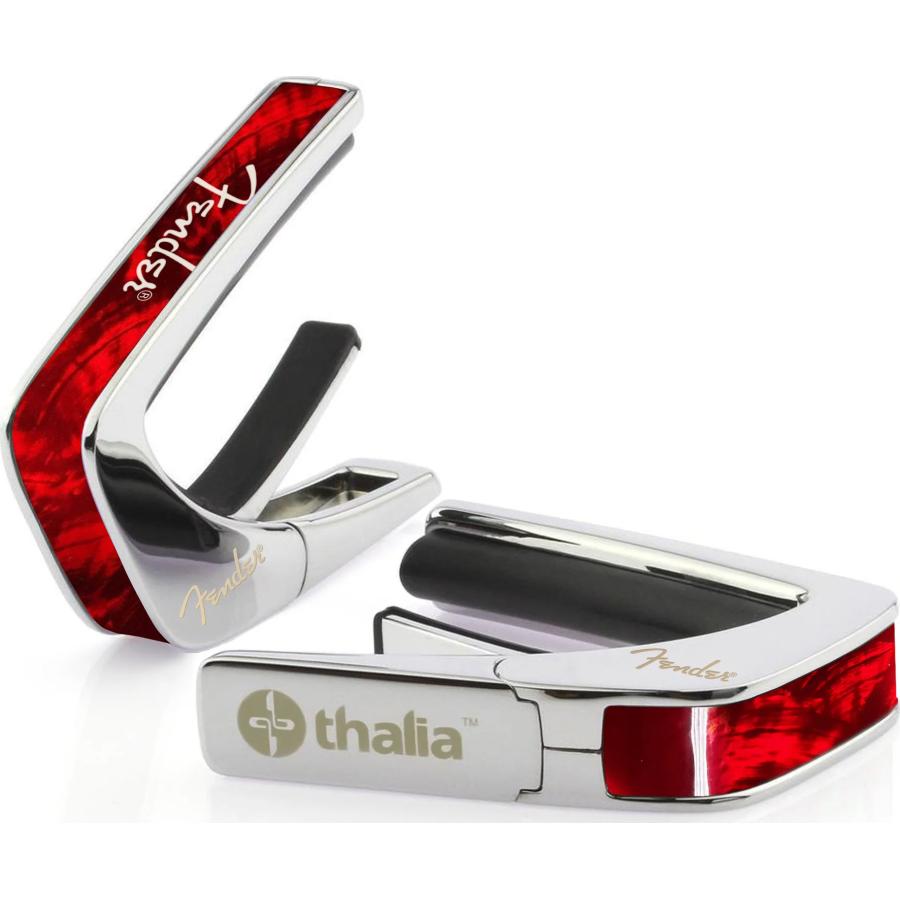 Thalia Capos Red Angel Wing with White Spaghetti Logo/Chrome タリア カポ Fender ロゴ入り ギター用 カポタスト_1