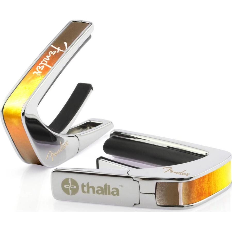 Thalia Capos SUNBURST with White Spaghetti Logo/Chrome タリア カポ Fender ロゴ入り ギター用 カポタスト_1