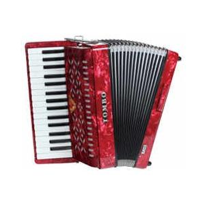 TOMBO TB-32B バス赤パール Ensemble 合奏用アコーディオン 32鍵