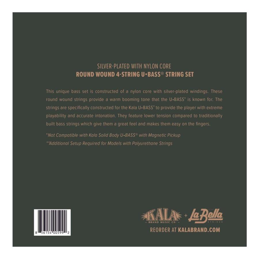 [ウクレレベース弦×1セット]KALA KA-BASS4 U-BASS用 ラウンドワウンド ガット弦 ウクレレベース 弦/メール便発送・代金引換不可 |  | 01