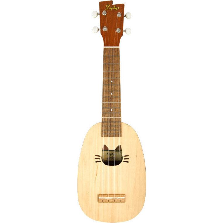 ZEPHYR SP-15 Cat ネコ型 サウンドホール パイナップル型 ソプラノウクレレ |  | 01