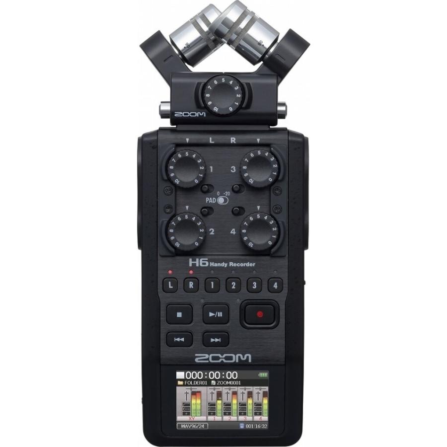 ZOOM H6/BLK マイク交換ハンディレコーダー ブラック・エディション ZOOM H6/BLK マイク交換ハンディレコーダー ブラック・エディション