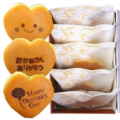 母の日 ギフト どら焼き お母さん ありがとう ハート 5個入り お菓子 プレゼント 和菓子 スイーツ お母さん ママ 感謝 メッセージ入り お祝い｜aionline-japan