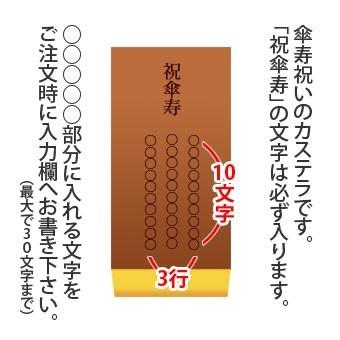 祝傘寿 名入れ オリジナルメッセージ入り カステラ 0 6号 1本入 化粧箱入り 傘寿 お祝い 内祝い 80歳 名前入り お菓子 和菓子 プレゼント ギフト Fdkt 80 3 日本ロイヤルガストロ倶楽部 通販 Yahoo ショッピング