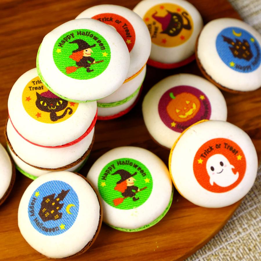 ハロウィン マカロン 3個入り かわいい イラスト入り お菓子 可愛いお