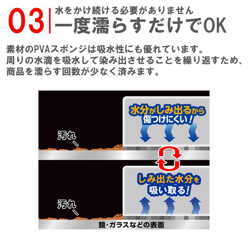 メーカー公式 アイオン 鏡ガラス用汚れ落とし ソフトタイプ 水アカ取りパッド うろこ取り 鏡磨き アルミナ砥粒 お風呂 ウロコ 研磨 掃除 洗剤不要 日本製 | アイオン | 03