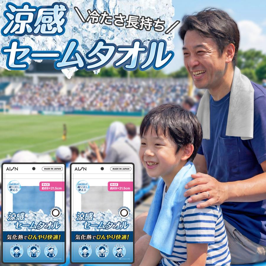 アイオン 涼感セームタオル 冷感タオル クールタオル ひんやりタオル