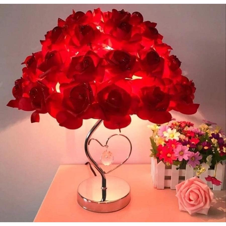 在庫限り薔薇 ローズランプ レッドorローズピンク ROSE 花 大輪 LED バラ スタンドライト 照明 ランプ ライト フラワー 個性的 プレゼント
