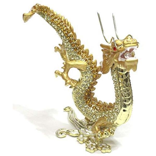 龍の置物 龍 置物 玄関 風水 開運グッズ ホワイト ゴールド ドラゴン