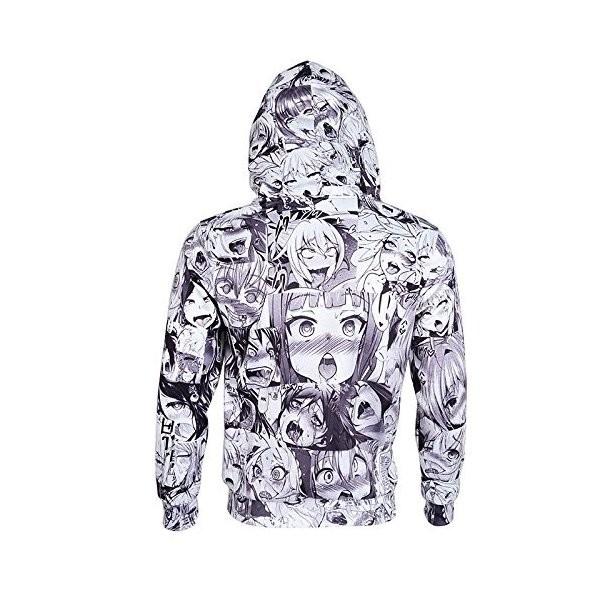 アヘ顔 パーカー フード付 ブラック ホワイト ユニセックス メンズ レディース ユニセックス 大きい 目立つ プリント パーカー 2 Aio 通販 Yahoo ショッピング