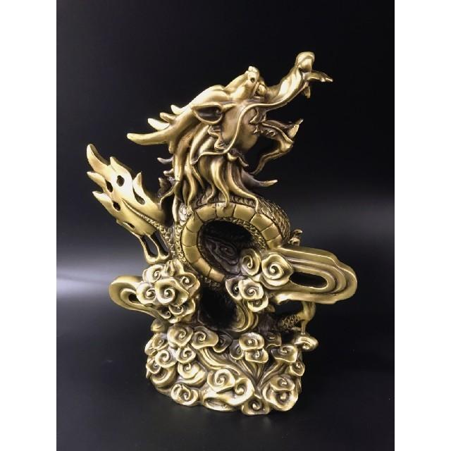昇龍 銅製 置物 開運厄除 祈願成就 ドラゴン 風水 アイテム 龍 竜 龍神