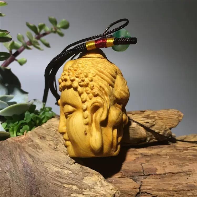 仏魔の一念 仏魔如来 柘植木 細密黄楊木彫 仏魔 柘植 黄楊 仏 提物