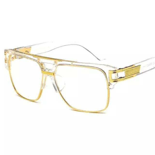 サングラス メンズ レディース メガネ 眼鏡 クリア ゴールド フレーム