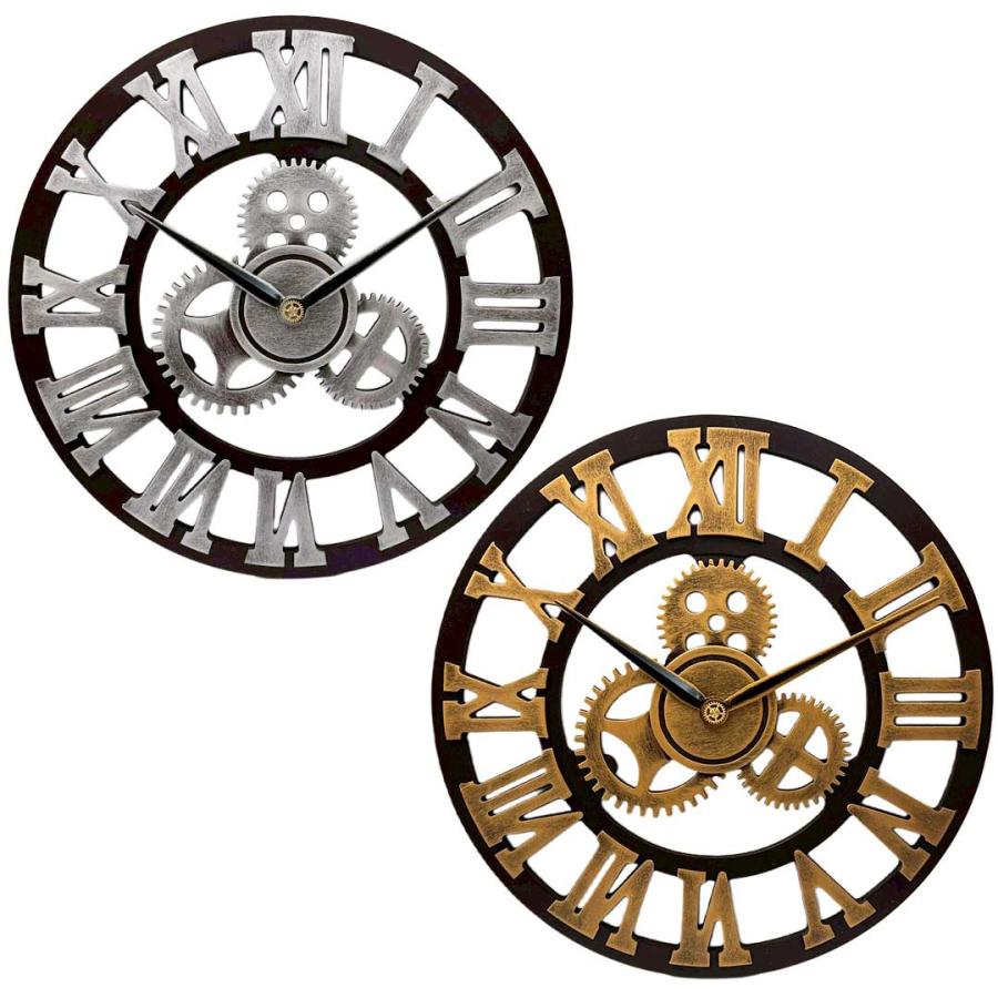 歯車 壁掛け時計 ローマ数字 アンティーク 壁掛け 雑貨 時計 レトロ