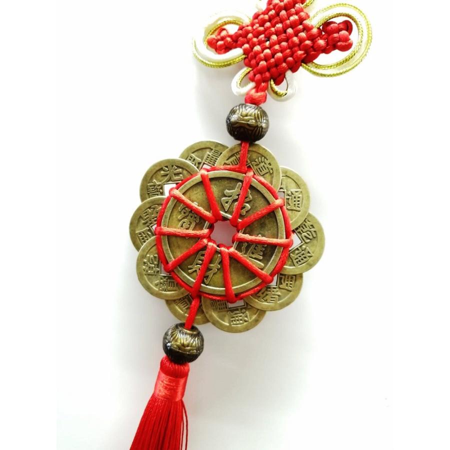 中国結 運気好転祈願十二方位牌 ふさ 運気上昇 風水 開運祈願 壁掛け