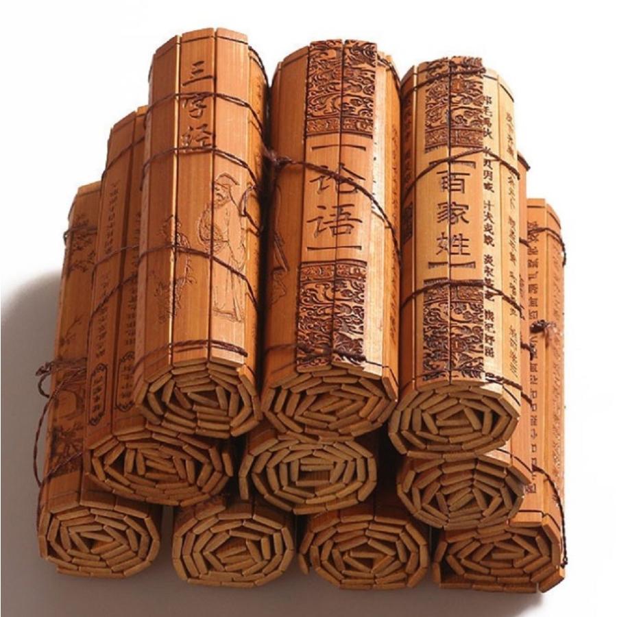 孫子 巻物 バンブー 書物 兵法 竹製 般若心経 プチギフト 転勤 退職