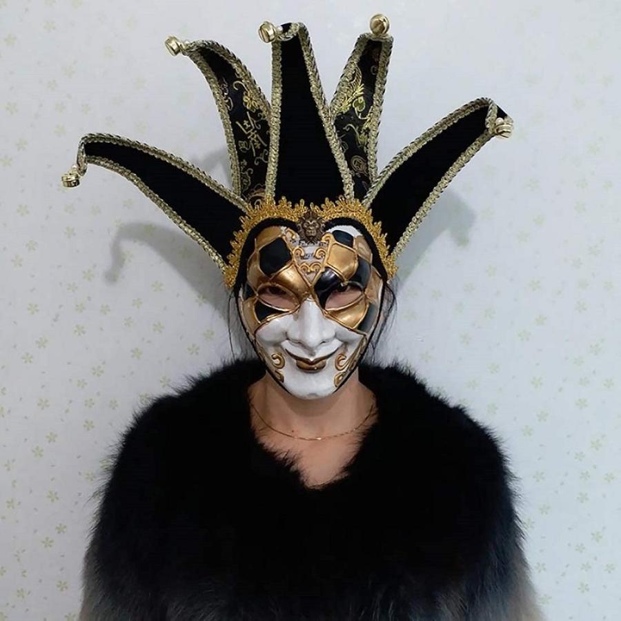 ハロウィン コスプレ パーティー ピエロ ヴェネツィアマスク ブラック