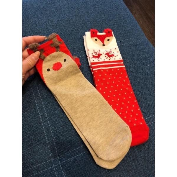 在庫限りクリスマス 単品 ソックス 靴下 トナカイorクマorリス