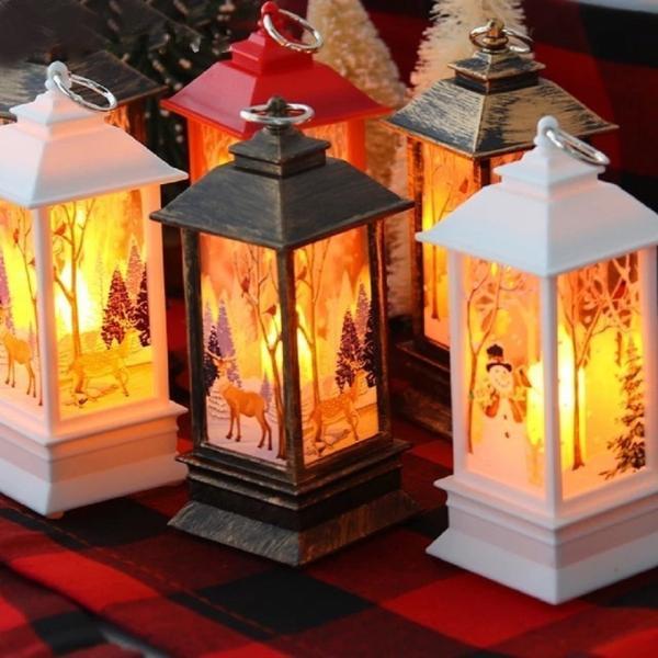 LEDランタン クリスマス サンタ アンティーク調 ランタン ライト 照明 光 照明 ランタン クリスマス LEDランタン サンタ ポータブルランタン