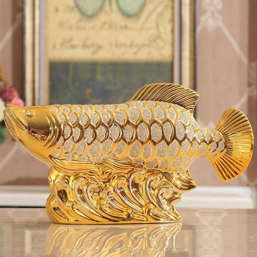 置物 アロワナ 招財龍魚 しょうざいりゅうぎょ 招財 風水アイテム 金運アップ 金運