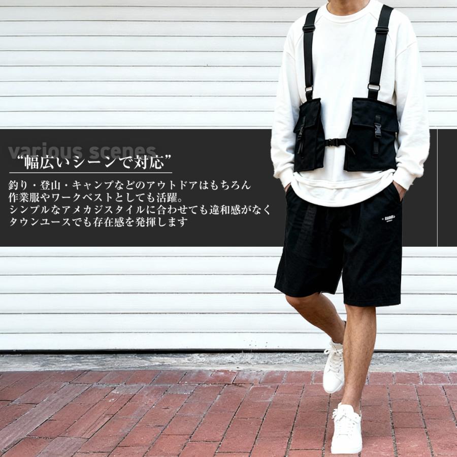 フィッシングベスト 黒 おしゃれ メンズ 多機能ベスト ブラック 無地