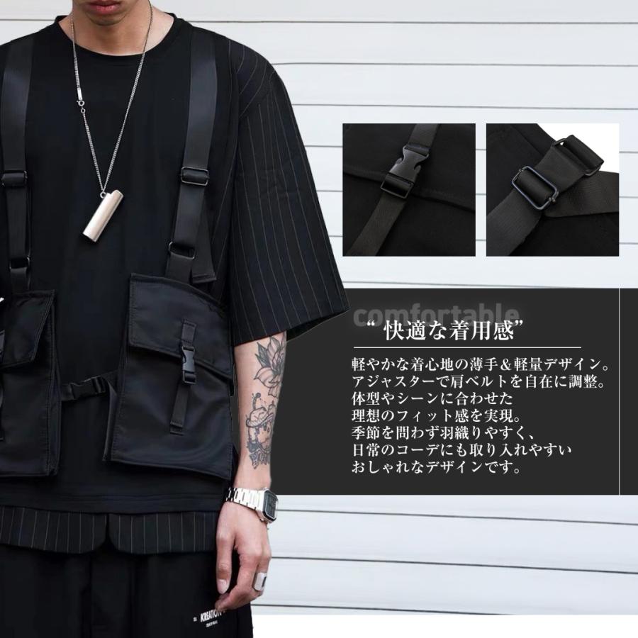 フィッシングベスト 黒 おしゃれ メンズ 多機能ベスト ブラック 無地