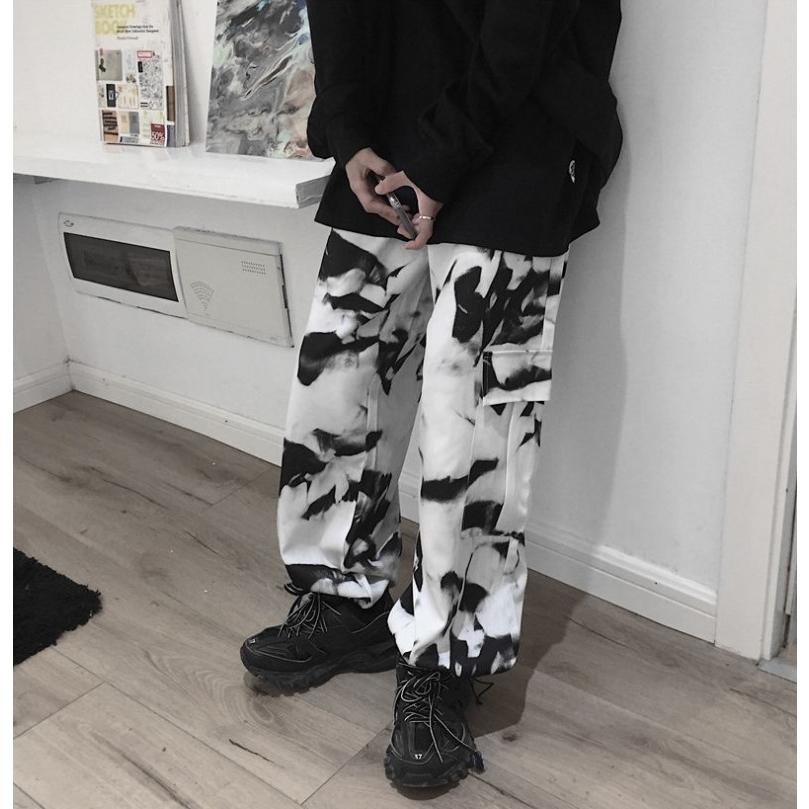 カーゴパンツ タイダイ モノクロ 韓国ファッション ダンス衣装 Pop ズボン ボトムス メンズ レディース ユニセックス 男女兼用 ワイドパンツ ダンス ワイド 19 3 Aio 通販 Yahoo ショッピング