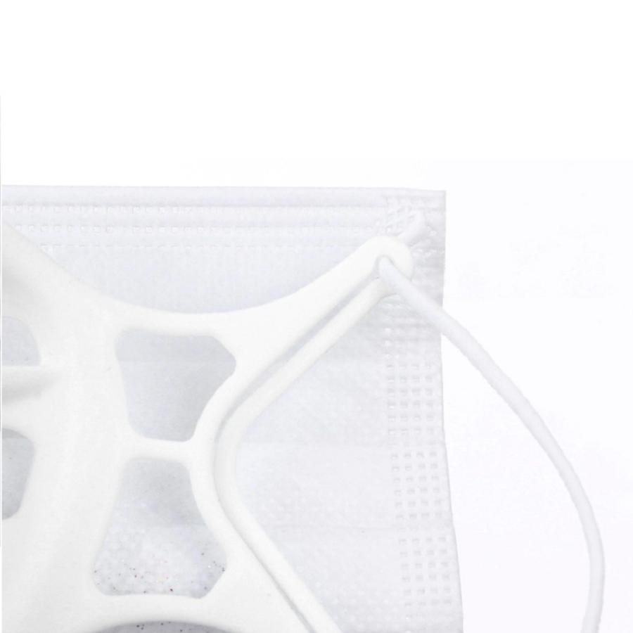 マスク用品 網目 紐固定 マスクフレーム 3個 セット 呼吸が楽々 暑さ対策 マスク 洗える ブラケット フレーム 化粧崩れ マスク インナーフレーム シリコン｜aioshop｜03