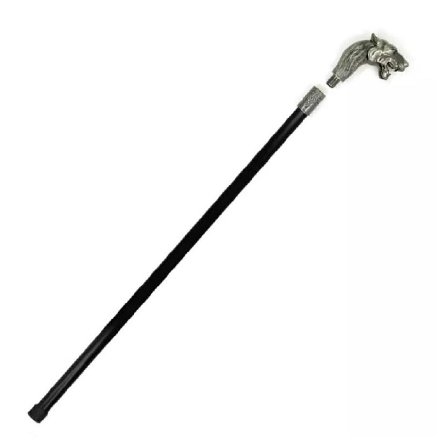 杖 つえ ライオン シルバー ステッキ おしゃれ 高級 銀 男性