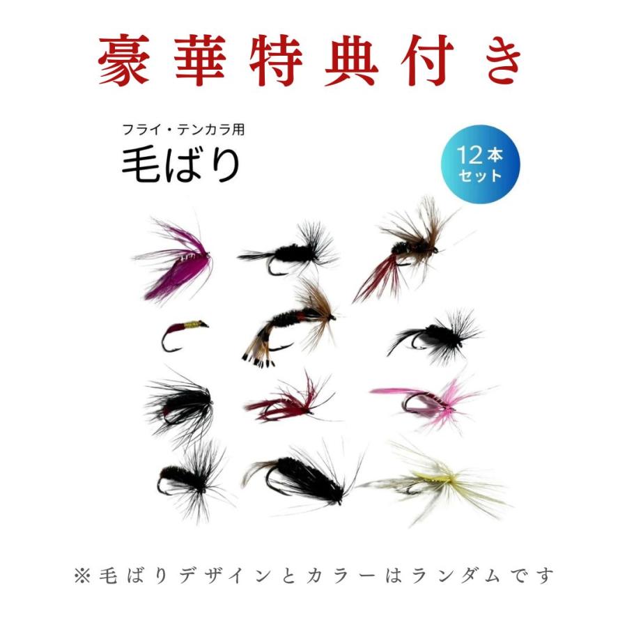 渓流竿 龍紋鯉 ホワイトブラック 450 万能ロッド 毛鉤セットの特典付き