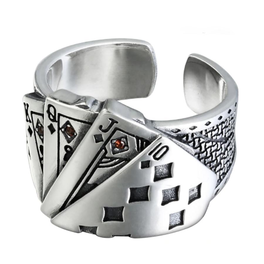 リング ロイヤルストレートフラッシュ 指輪 トランプ ロイヤルフラッシュ ポーカー 役 マジック マジシャン 魔術師 アクセサリー メンズ レディース 男女兼用 1 Aio 通販 Yahoo ショッピング