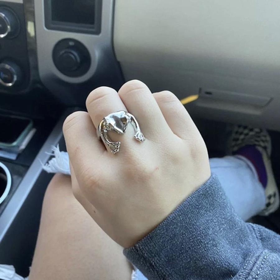 リング 上半身カエル 蛙 シルバーアクセサリー シルバーリング 指輪 銀