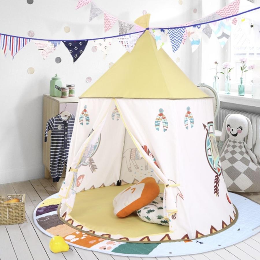 開店祝い 在庫限り テント 子供用 インディアンテント テントハウス キッズテント ハウステント 収納バック付き キッズハウス おしゃれ かわいい 屋内 室内 Materialworldblog Com