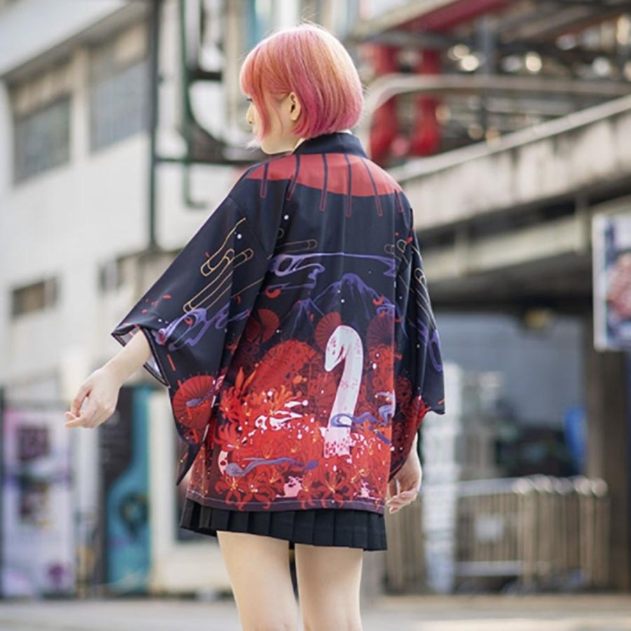 85 以上節約 法被 蛇 白蛇 ヘビ 伏見稲荷 夏祭り 夏恋 寺 韓国ファッション 神社 羽織り はんてん ハッピ 長半纏 半天 袢天 半被 鯉 お祭り衣装 雅 和柄 羽織 カーディガン Wantannas Go Id