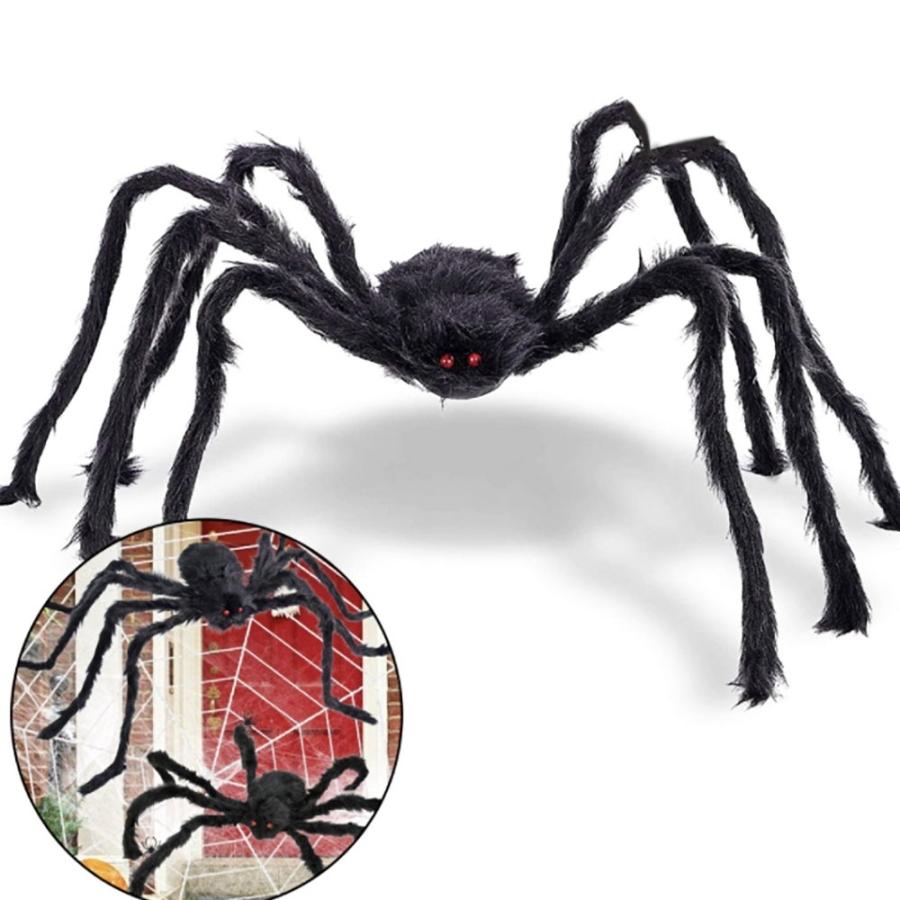 ハロウィン コスプレ パーティー ぬいぐるみ 玩具 蜘蛛 クモ 81cm スパイダー 特大 おもしろ ドッキリ 飾り 特大サイズ パーティーグッズ 恐怖 ジョーク｜aioshop｜02