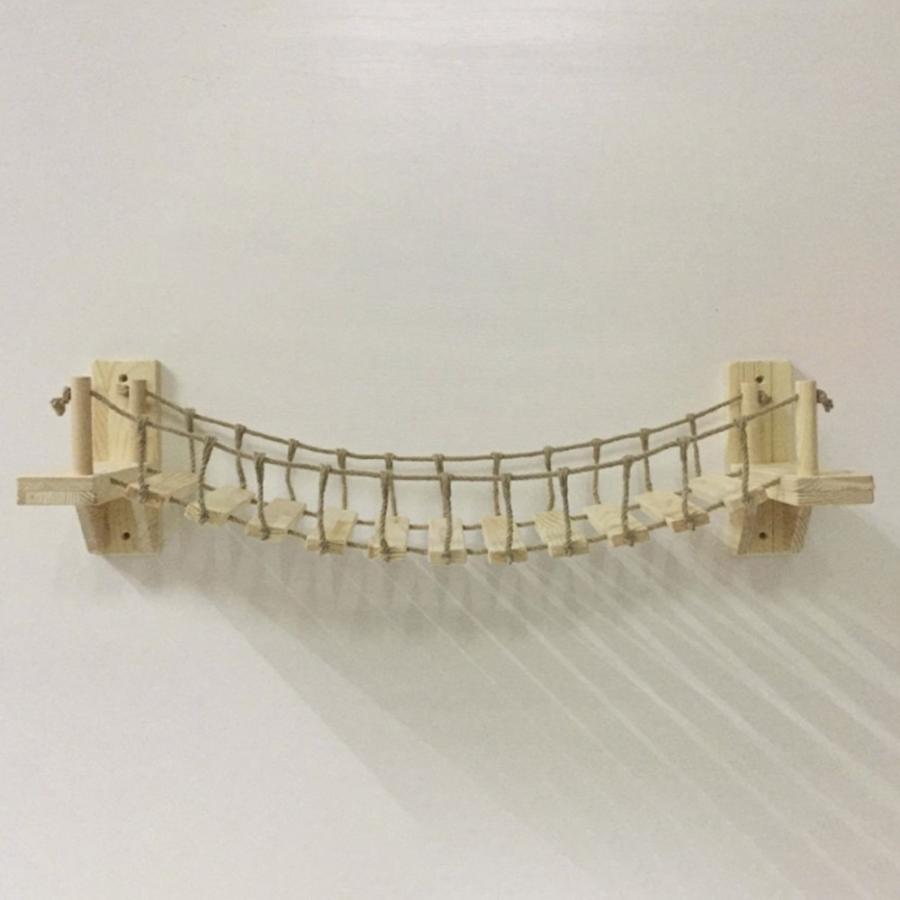 ペット 用 猫 はしご 壁付け 吊り橋 キャットウォーク キャットタワー