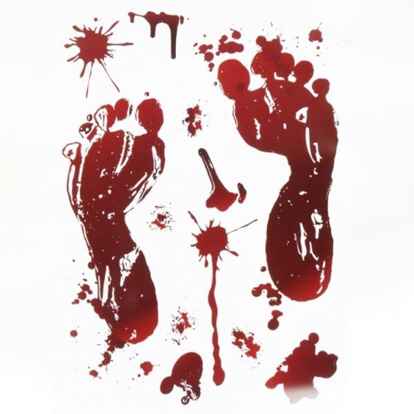 ハロウィン シール 血 手形 足跡 ステッカー ホラー リアル 血飛沫