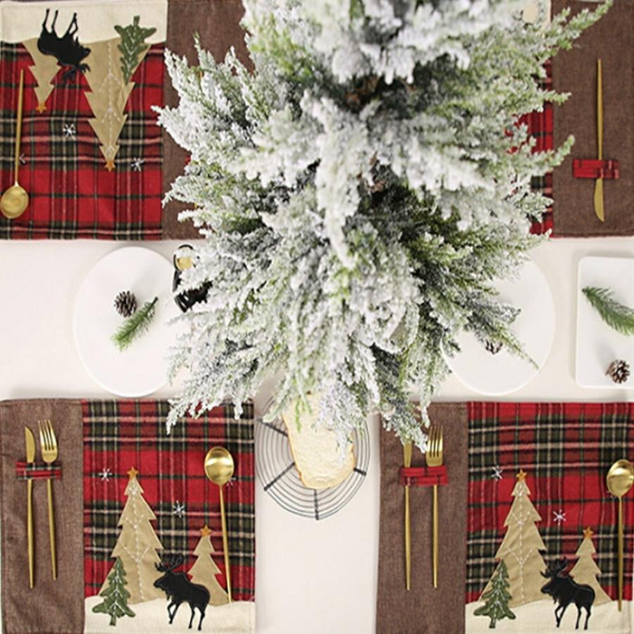 クリスマス トナカイ ランチョンマット サンタ クリスマスカラー