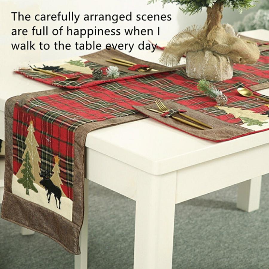 クリスマス トナカイ ランチョンマット サンタ クリスマスカラー